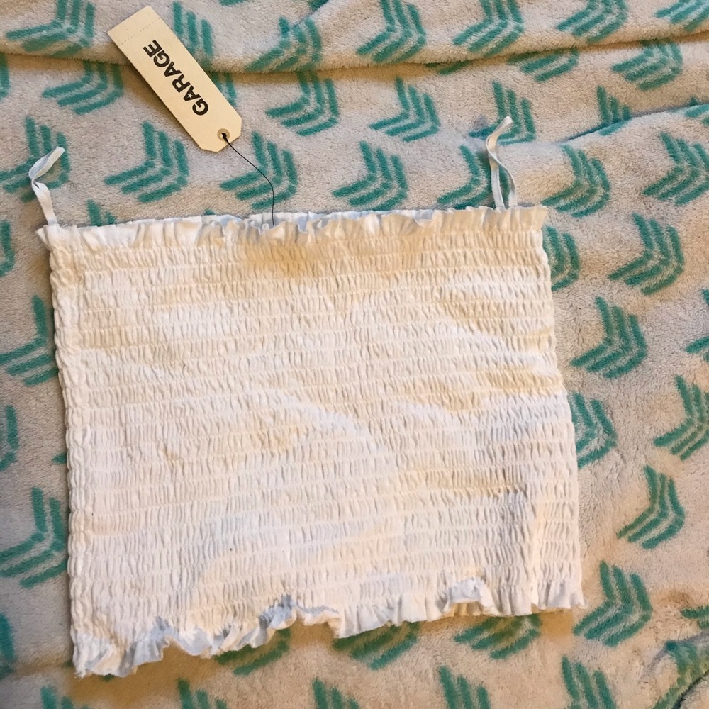 NWT White Ribbed Tube Top